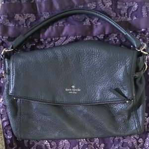 Kate Spade Black Shoulder Bag with Pebbled Leather